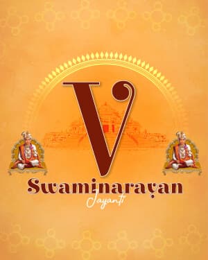 Basic Alphabet - Swaminarayan Jayanti flyer