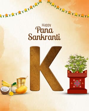 Special Alphabet - Pana Sankranti marketing flyer