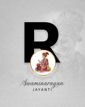 Premium Alphabet - Swaminarayan Jayanti illustration