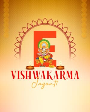 Vishwakarma Jayanti - Basic Alphabet whatsapp status poster