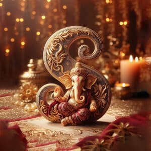 Ganesh Chaturthi Alphabet Social Media post