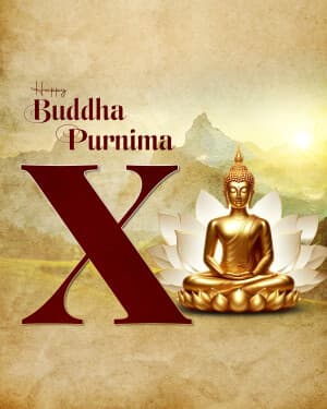 Basic Alphabet - Buddha Purnima flyer