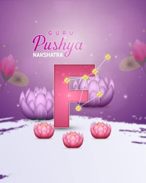 Special Alphabet - Guru pushya nakshatra flyer