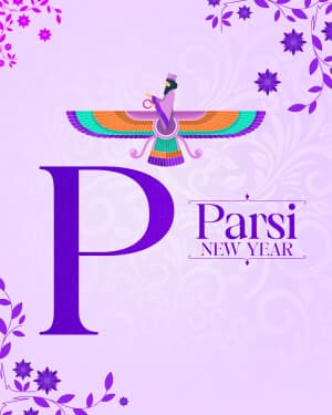 Basic Alphabet - Parsi New year creative image