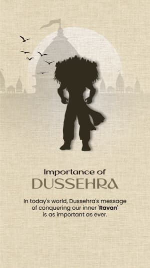 Importance of Dussehra Facebook Poster