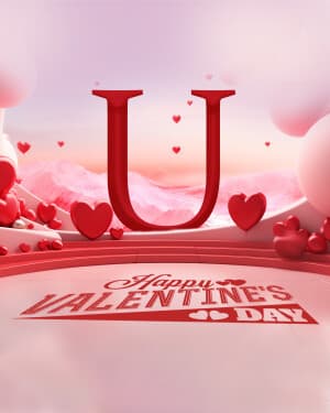 Valentine's Day Special Alphabet advertisement banner