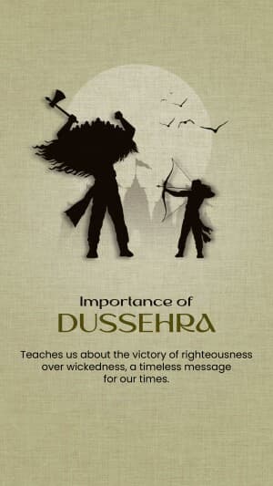 Importance of Dussehra facebook ad banner