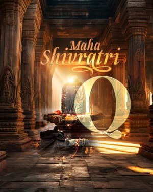 Premium Alphabet - Maha Shivaratri marketing flyer