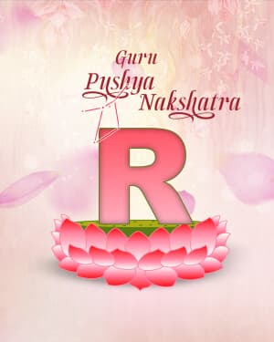 Basic Alphabet - Guru Pushya nakshatra graphic