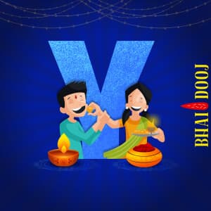 Bhai Dooj Alphabet Facebook Poster