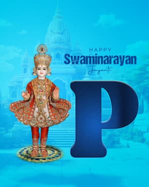 Special Alphabet - Swaminarayan Jayanti poster Maker