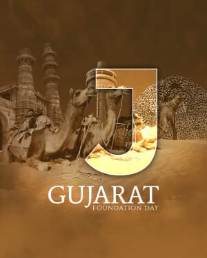 Basic Alphabet - Gujarat Foundation Day event poster