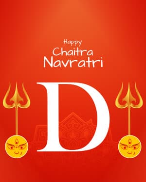 Premium Alphabet - Chaitra Navratri marketing flyer