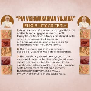 PM Vishwakarma Yojana Social Media post