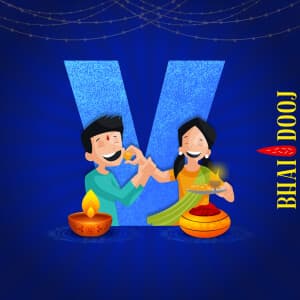 Bhai Dooj Alphabet facebook ad banner