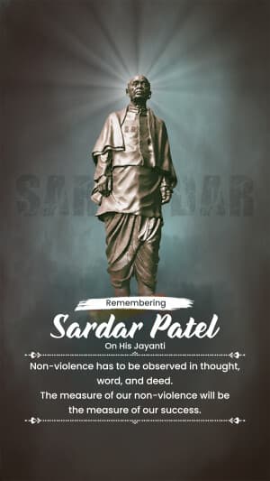 Sardar Patel Jayanti Insta Story Video poster