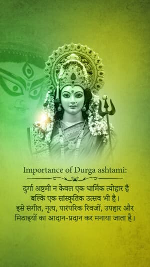 Importance of Durga Ashtami Facebook Poster