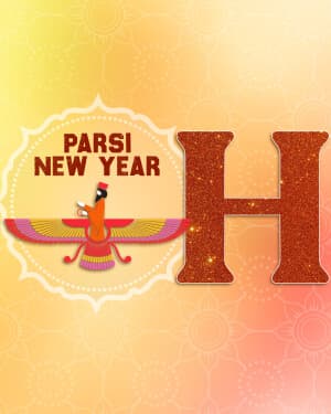 Premium Alphabet - Parsi New year graphic