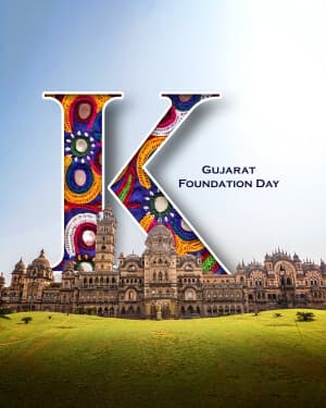 Exclusive Alphabet - Gujarat Foundation Day ad post