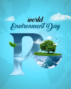 Basic Alphabet - World Environment Day poster Maker