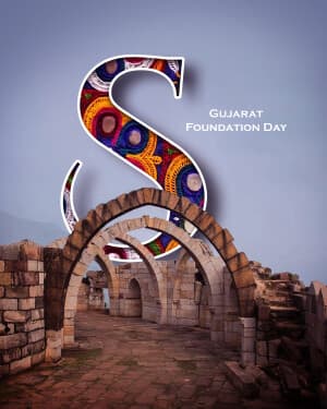 Exclusive Alphabet - Gujarat Foundation Day Instagram Post