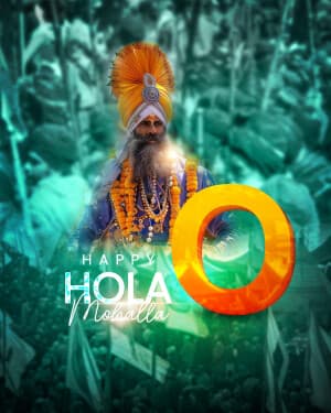 Premium Alphabet - Hola Mohalla whatsapp status poster