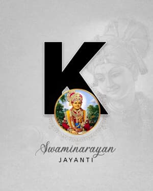 Premium Alphabet - Swaminarayan Jayanti marketing flyer