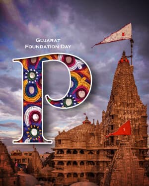 Exclusive Alphabet - Gujarat Foundation Day creative image