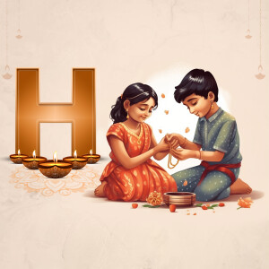 Bhai Dooj Special Theme greeting image