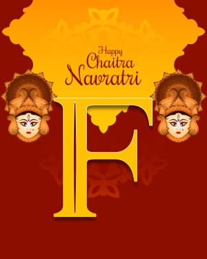 Basic Alphabet - Chaitra Navratri advertisement banner