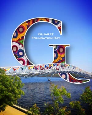 Exclusive Alphabet - Gujarat Foundation Day poster
