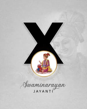 Premium Alphabet - Swaminarayan Jayanti poster