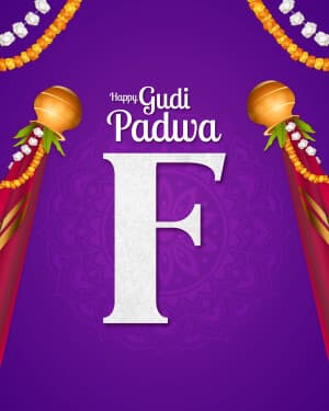 Premium Alphabet - Gudi Padwa advertisement banner