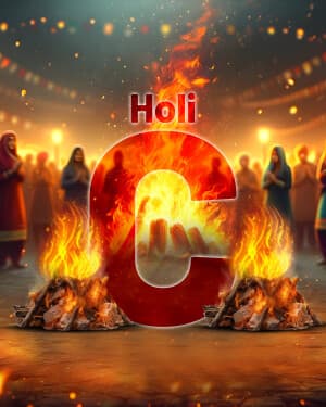Basic Alphabet - Holi event poster