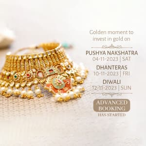 Jewellery Muhurat marketing poster