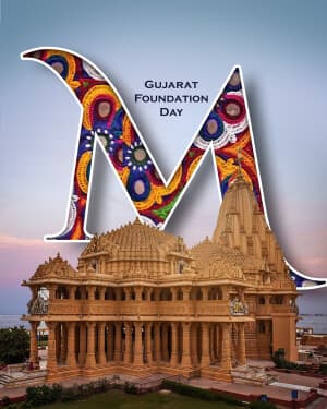 Exclusive Alphabet - Gujarat Foundation Day marketing poster