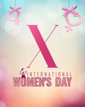 Premium Alphabet - International Women's Day greeting image