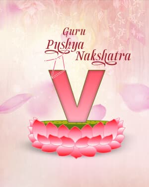 Basic Alphabet - Guru Pushya nakshatra advertisement banner