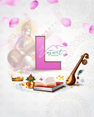 Vasant Panchami - Special Alphabet creative image