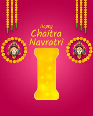 Special Alphabet - Chaitra Navratri marketing poster