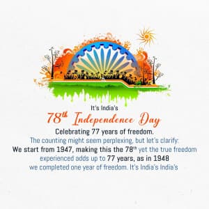 Is it 78th or 77th Independence Day? Instagram banner