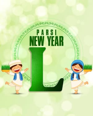 Premium Alphabet - Parsi New year advertisement banner