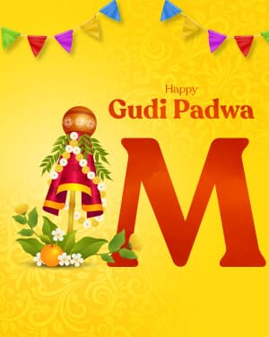 Special Alphabet - Gudi Padwa whatsapp status poster