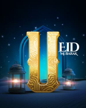 Special Alphabet - Eid al Fitr Facebook Poster