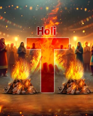 Basic Alphabet - Holi greeting image