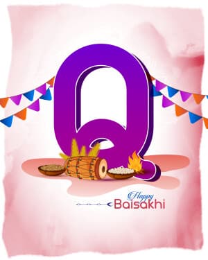 Basic Alphabet - Baisakhi event advertisement