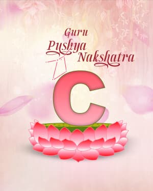Basic Alphabet - Guru Pushya nakshatra event poster