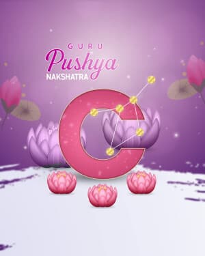 Special Alphabet - Guru pushya nakshatra event poster