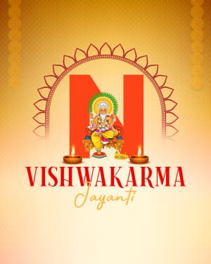 Vishwakarma Jayanti - Basic Alphabet Facebook Poster