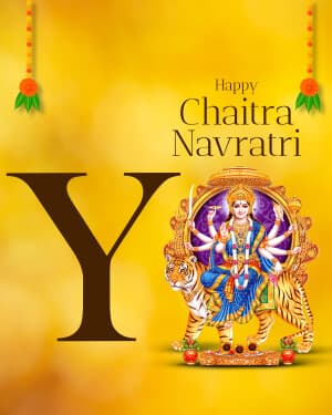 Premium Alphabet - Chaitra Navratri advertisement banner